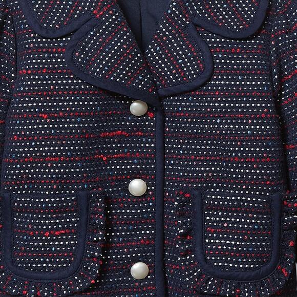 Janie and Jack Bouclé Ruffle Pocket Jacket - Picture 3 of 10